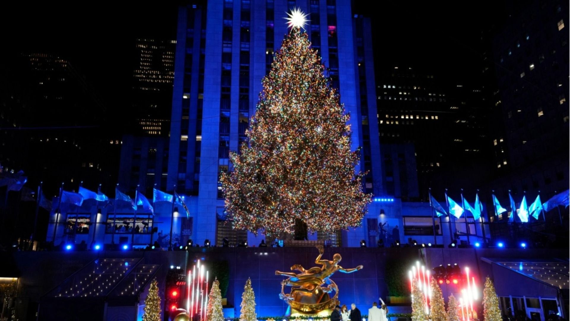 Rockefeller-Baum erleuchtet New York