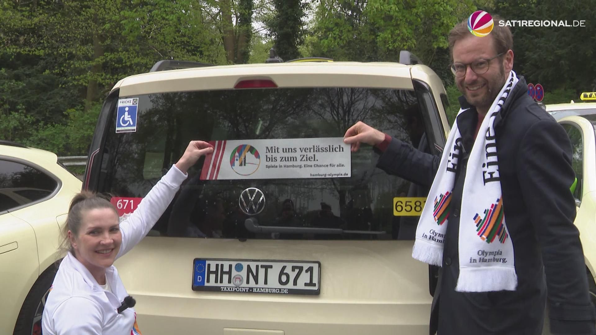 Video: 200 Taxis werben für Olympische Spiele in Hamburg