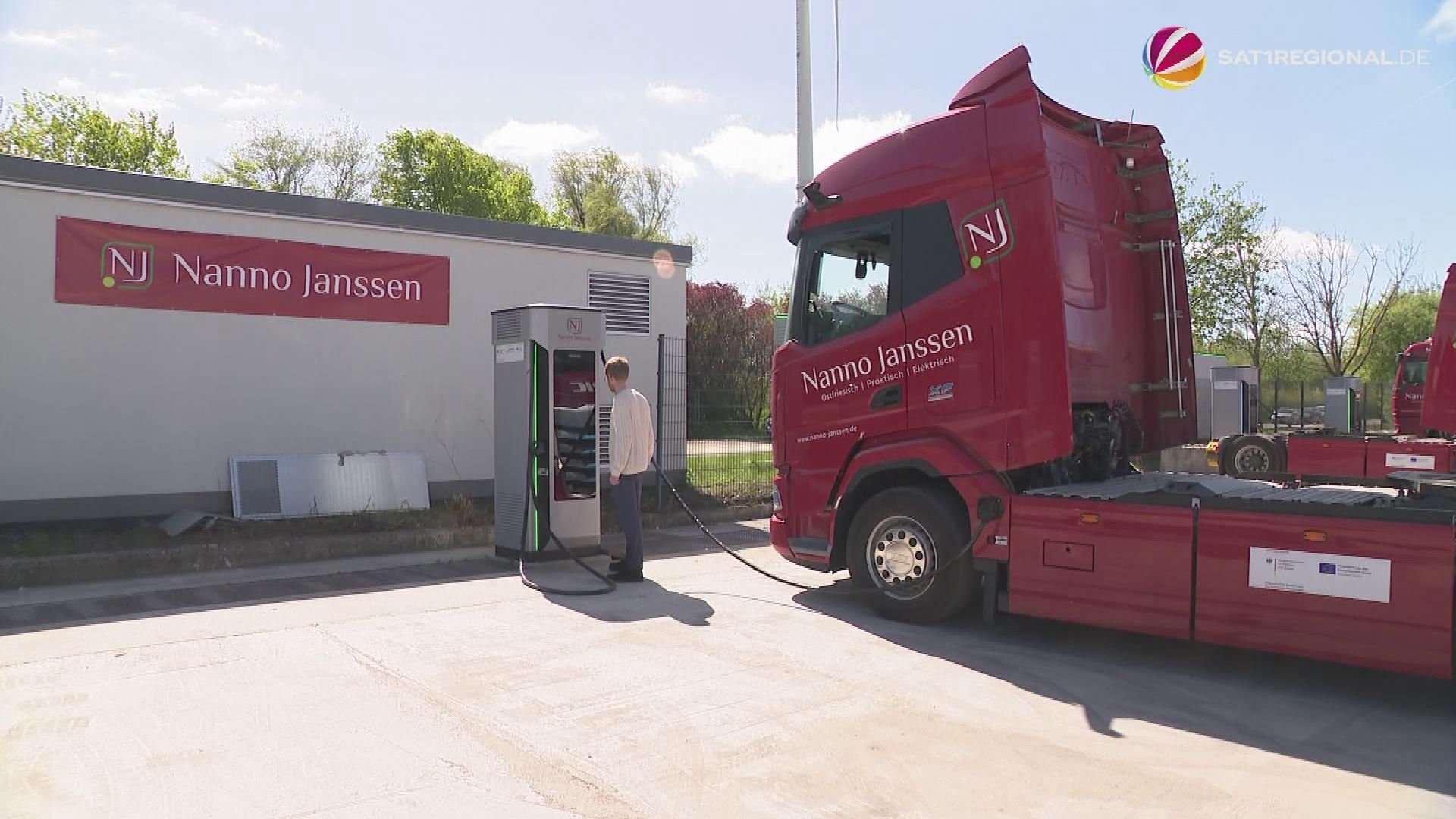Video: E-Lkw-Flotte: Spedition aus Leer trotzt der Energiekrise