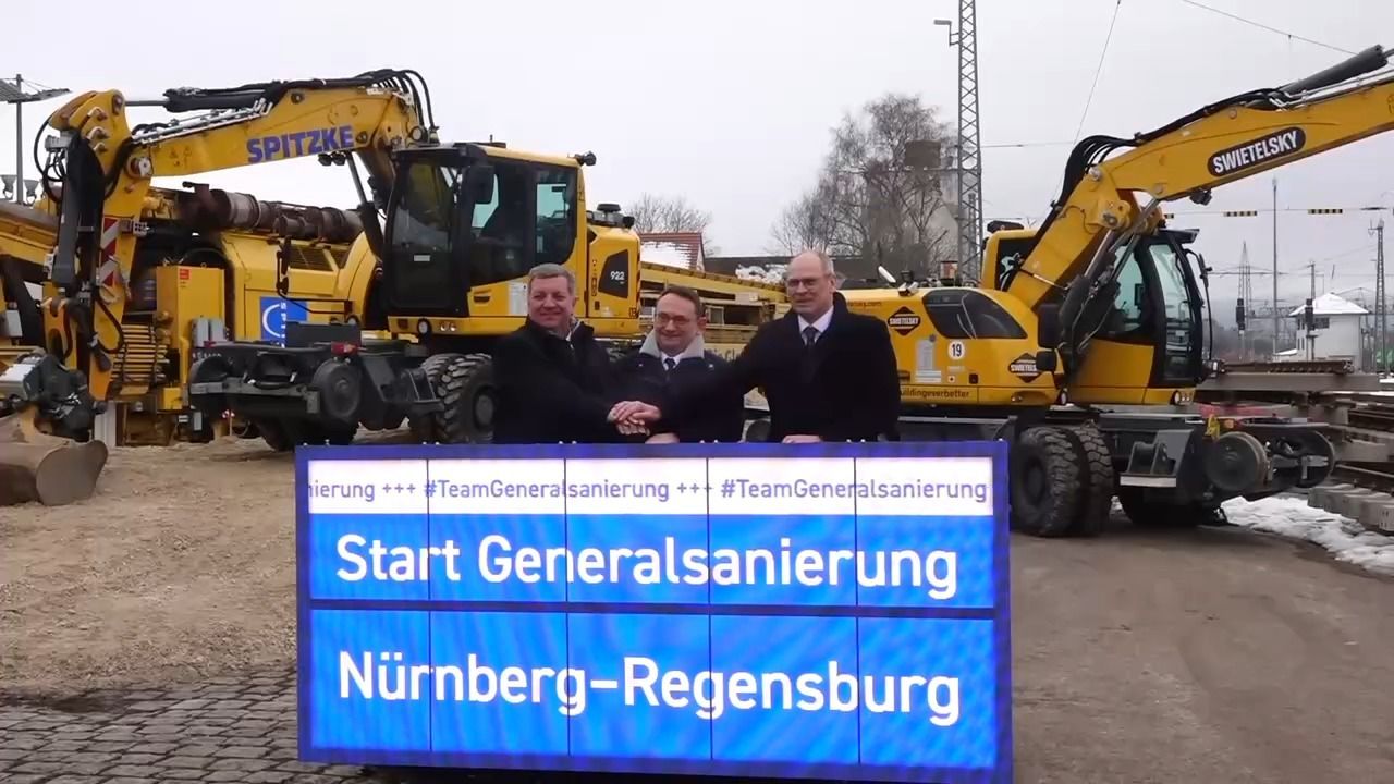 Video: Fünf Monate Sperrung: Bahnstrecke Regensburg–Nürnberg dicht