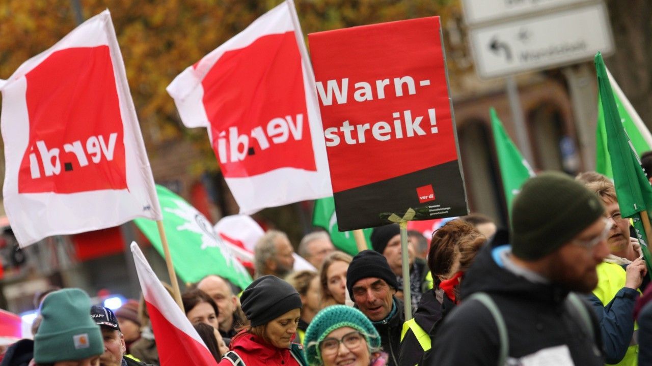 Kliniken und Polizei: Wo in der kommenden Woche gestreikt werden soll