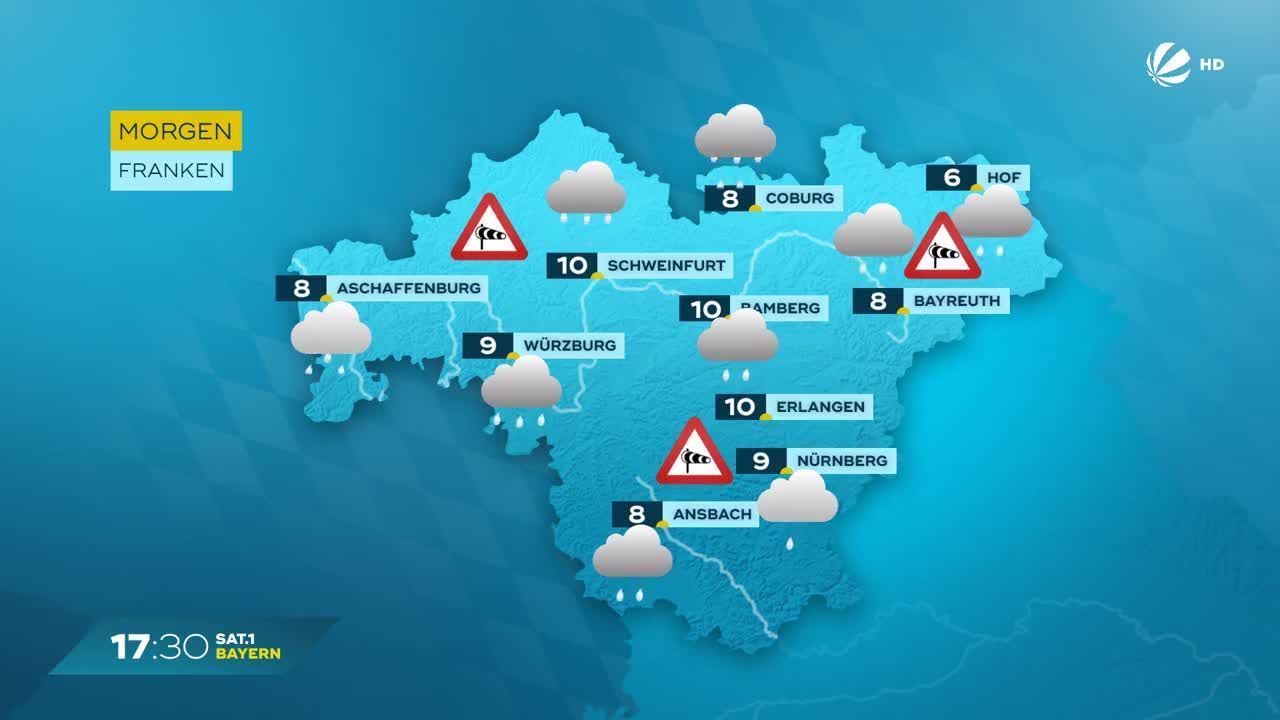 Das Bayern Wetter vom 20.12.2023: Regnerisch und stürmisch