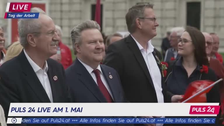 SPÖ am 1. Mai: Krammer berichtet vom Rathausplatz