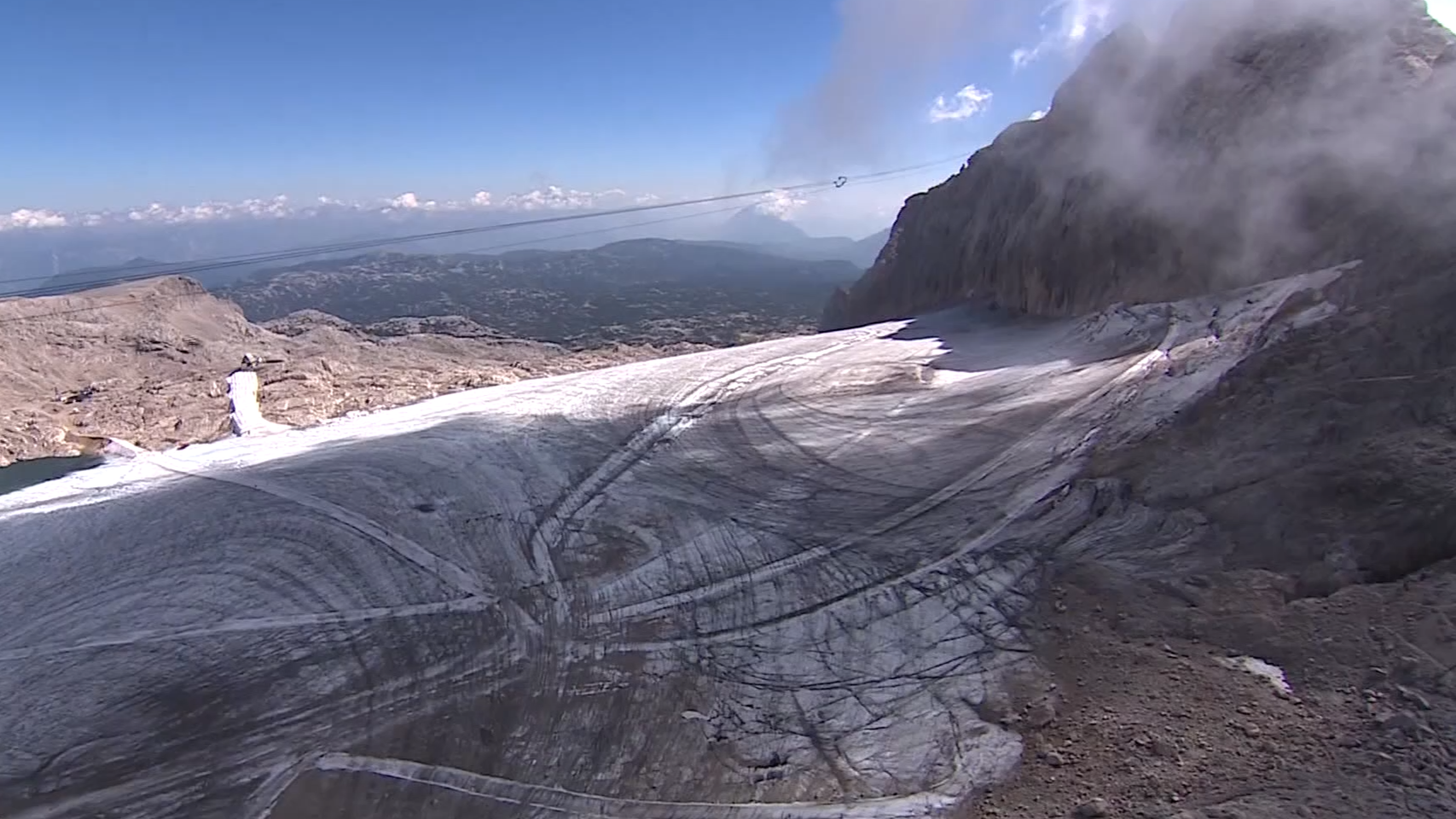 Video: Gletscherschmelze am Dachstein: Erschreckender Rückgang