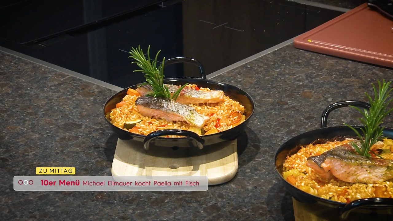 Video: 10er Menü: Michael Ellmauer kocht Paella mit Fisch