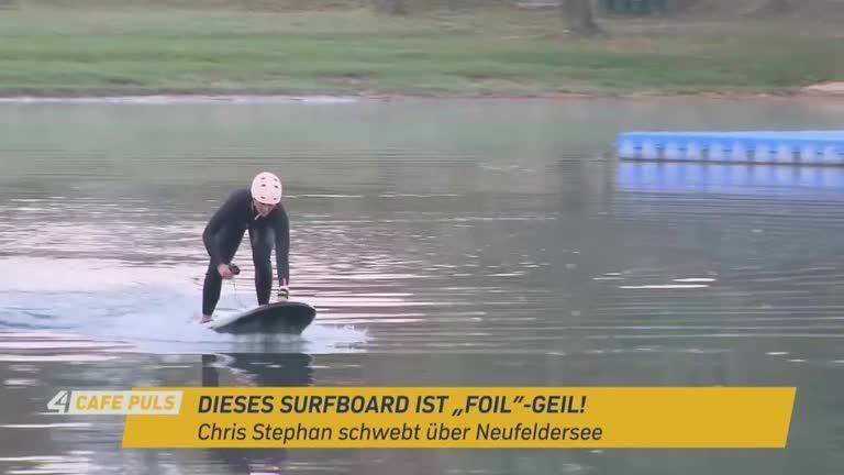 Chris Stephan am Surfboard